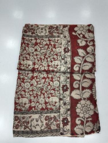 KALAMKARI PRINTED COTTON SAREE